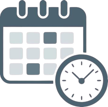 Calendar and clock schedule icon for Floor Cleaner Liquid usage