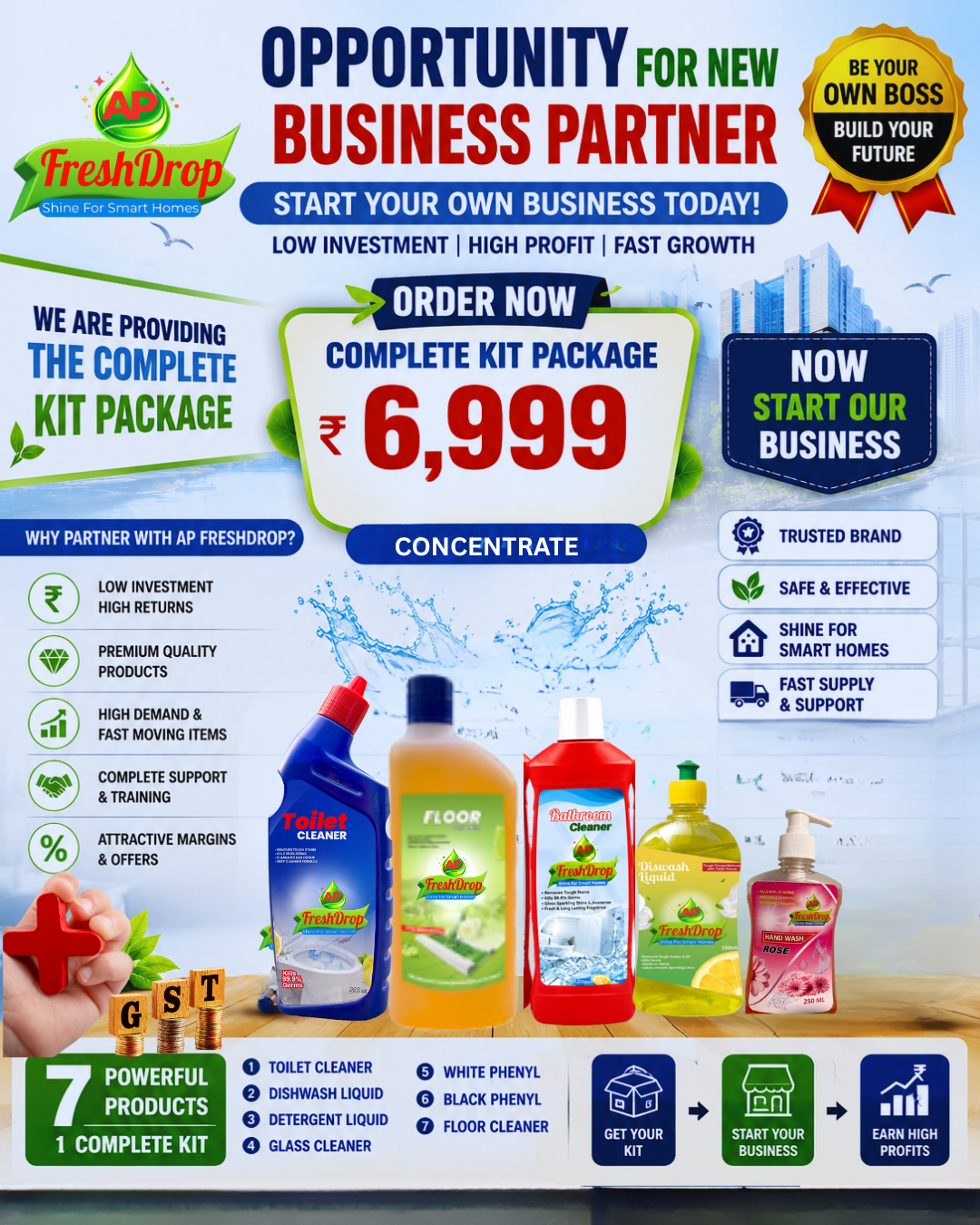 Welcome Kit Combo Pack (500ml Each) – Complete Home Cleaning Starter Pack
