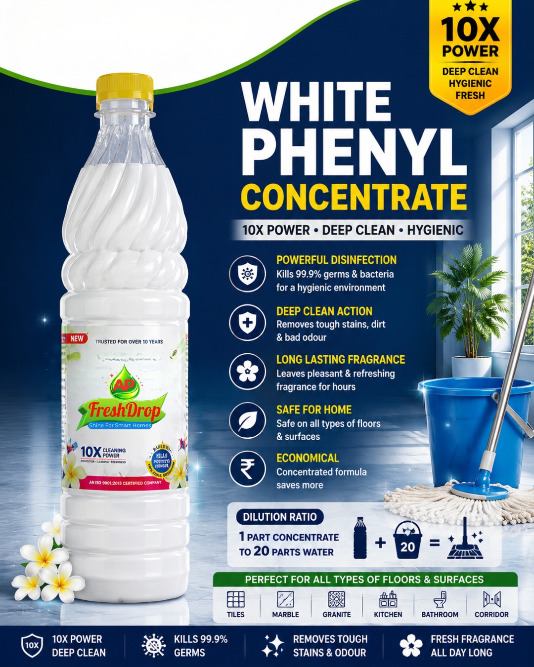 FreshDrop White Phenyl Concentrate