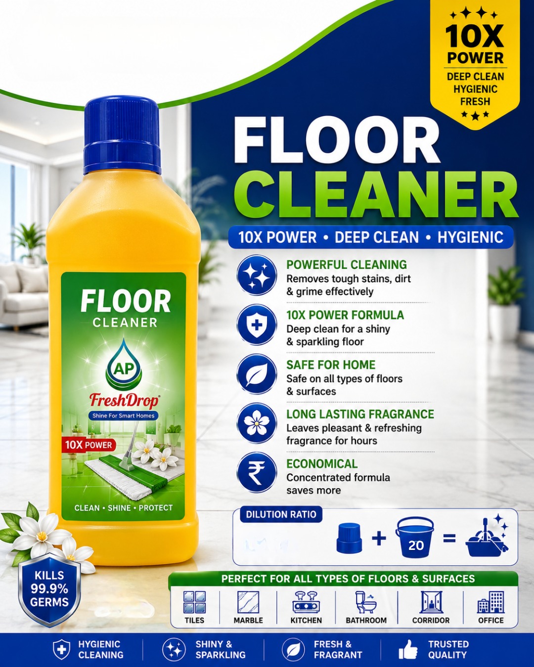 FreshDrop Floor Cleaner Concentrate
