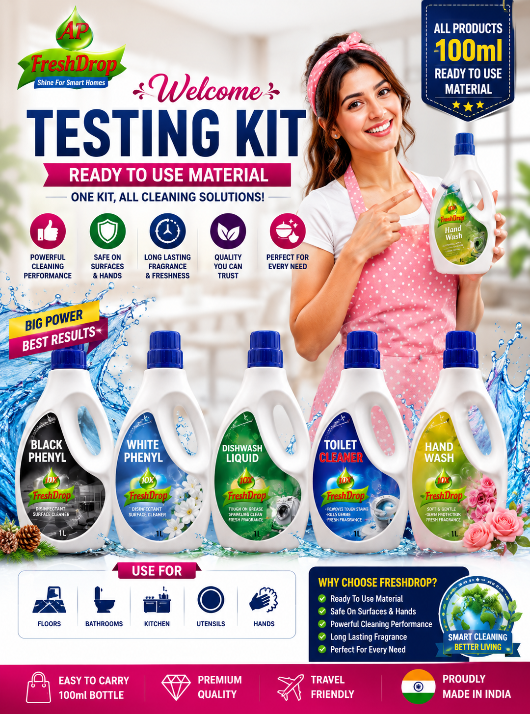 AP Fresh Drop Testing Kit – Ready to Use Material 100ml Combo Pack