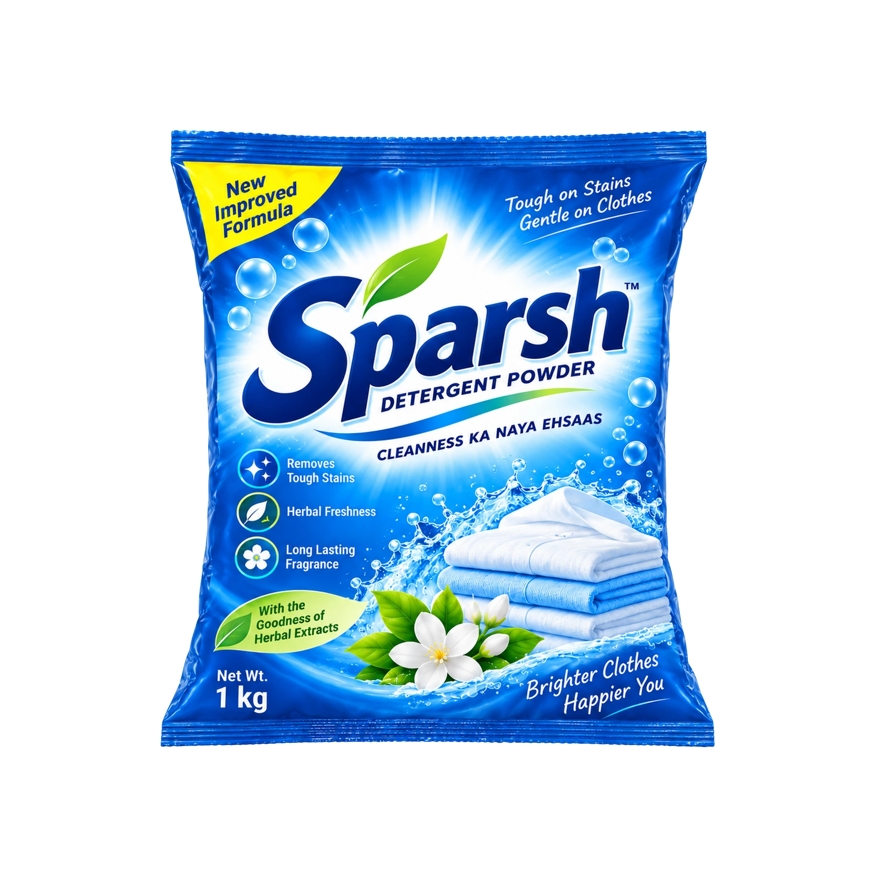 AP FreshDrop Sparsh Detergent Powder 1 kg for Brighter, Cleaner Clothes